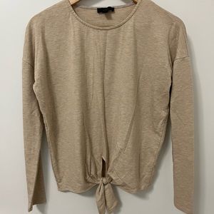 Jcrew tie front long sleeve shirt - size XS